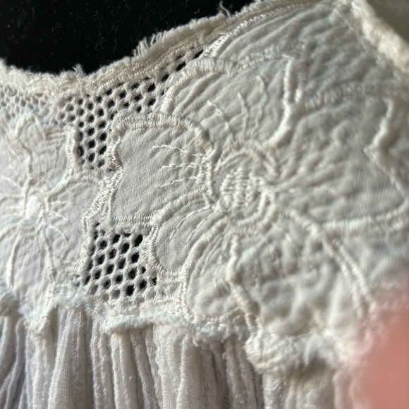 Vintage  70s boho cotton gauze viscose caftan/ tent style summer festival dress - Picture 7 of 12